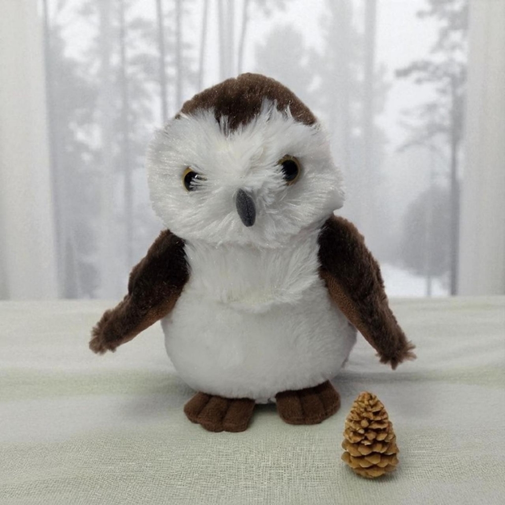 Kohl's Snowy Barn Owl Plush 7" Christmas Ornament White Brown
